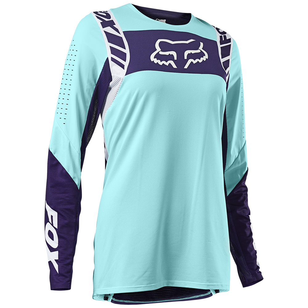 Motocross Jersey Fox Flexair Mack One Ladies Aqua - Image 1