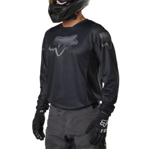 Fox 180 Blackout Motocross Jeresy Black/Black - Image 1