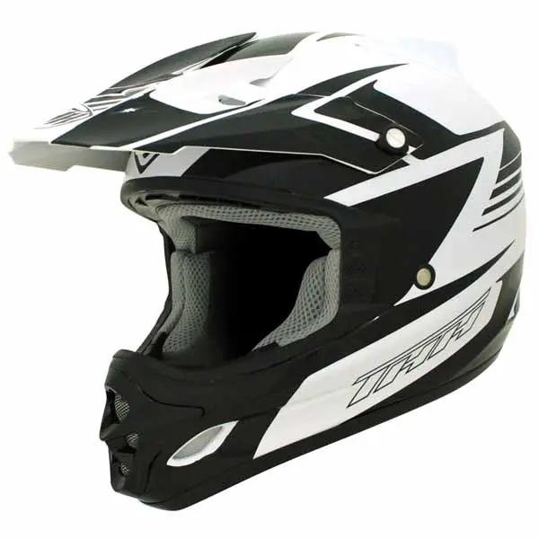 Motocross Helmet THH TX-23 Black/WHite