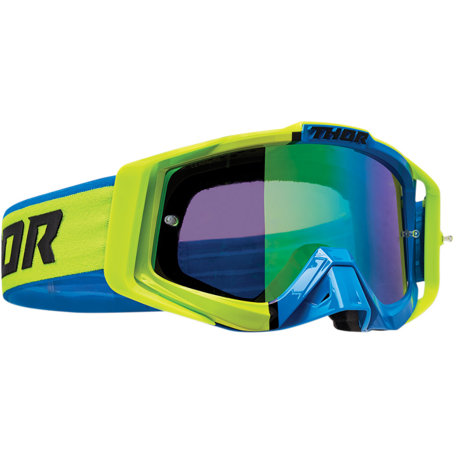 Thor Sniper Pro Motocross Goggles Divide Lime Blue - Image 1