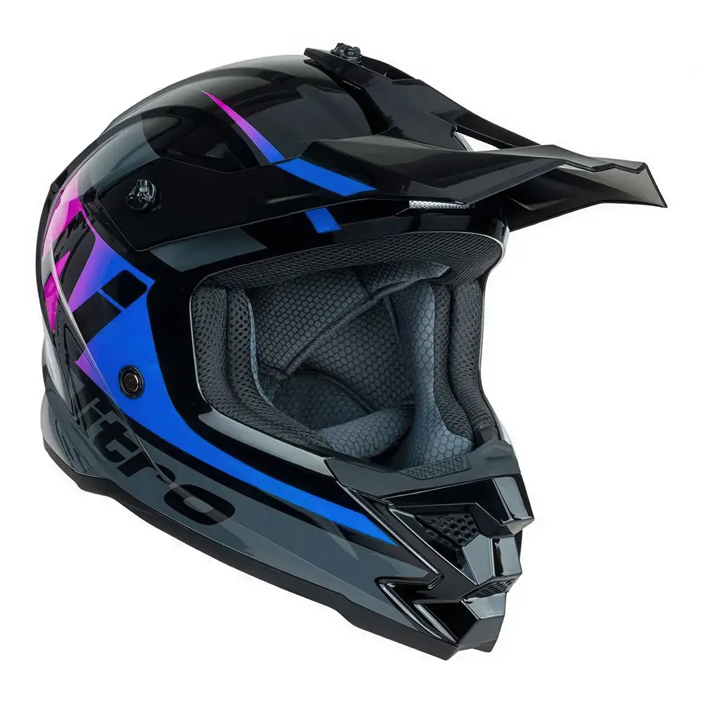 Nitro MX710 Junior Onyx Motocross Helmet Black/Pink/Blue