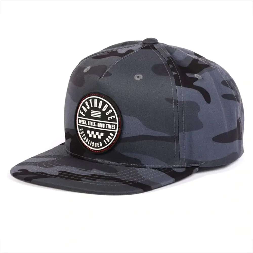 Fasthouse Statement Hat Black Camo - One Size