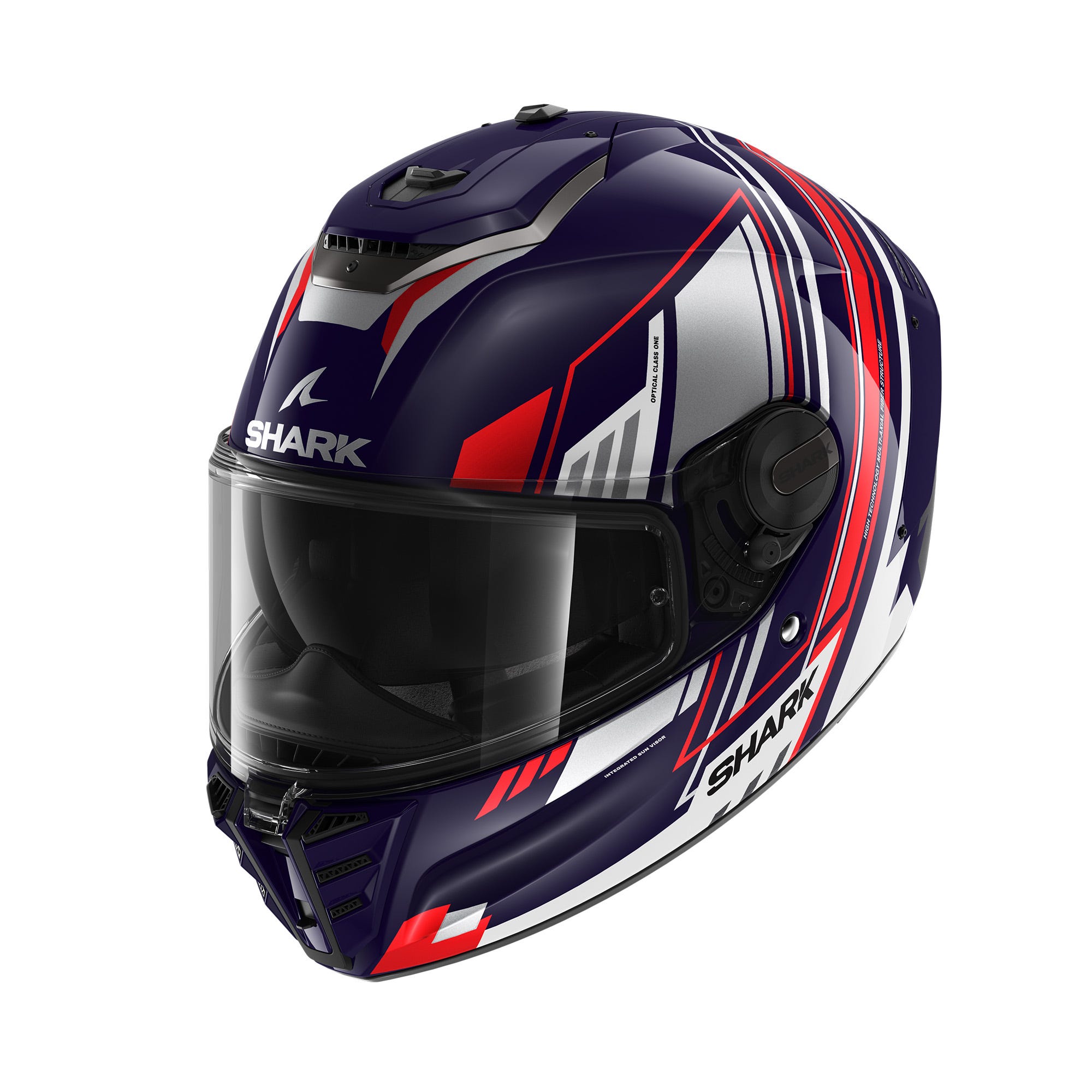 Shark Spartan RS Byhron Road Helmet Blue/ White/ Chrome - Image 1