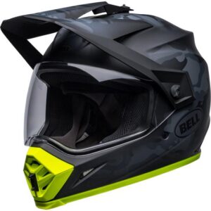 Bell MX-9 ADV MIPS Stealth Adventure Helmet Camo Matte Black/Hi-Viz Yellow - Image 1