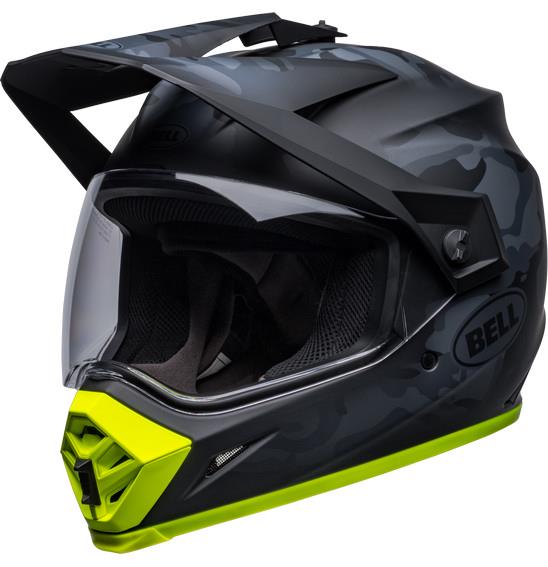 Bell MX-9 ADV MIPS Stealth Adventure Helmet Camo Matte Black/Hi-Viz Yellow - Image 1