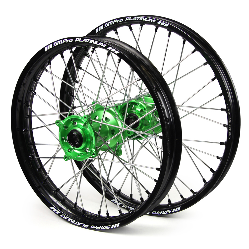 WHEEL SET COMPLETE SM PRO PLATINUM FRONT & REAR KAWASAKI KX250F 06-22 KX450F 06-22 - Image 1