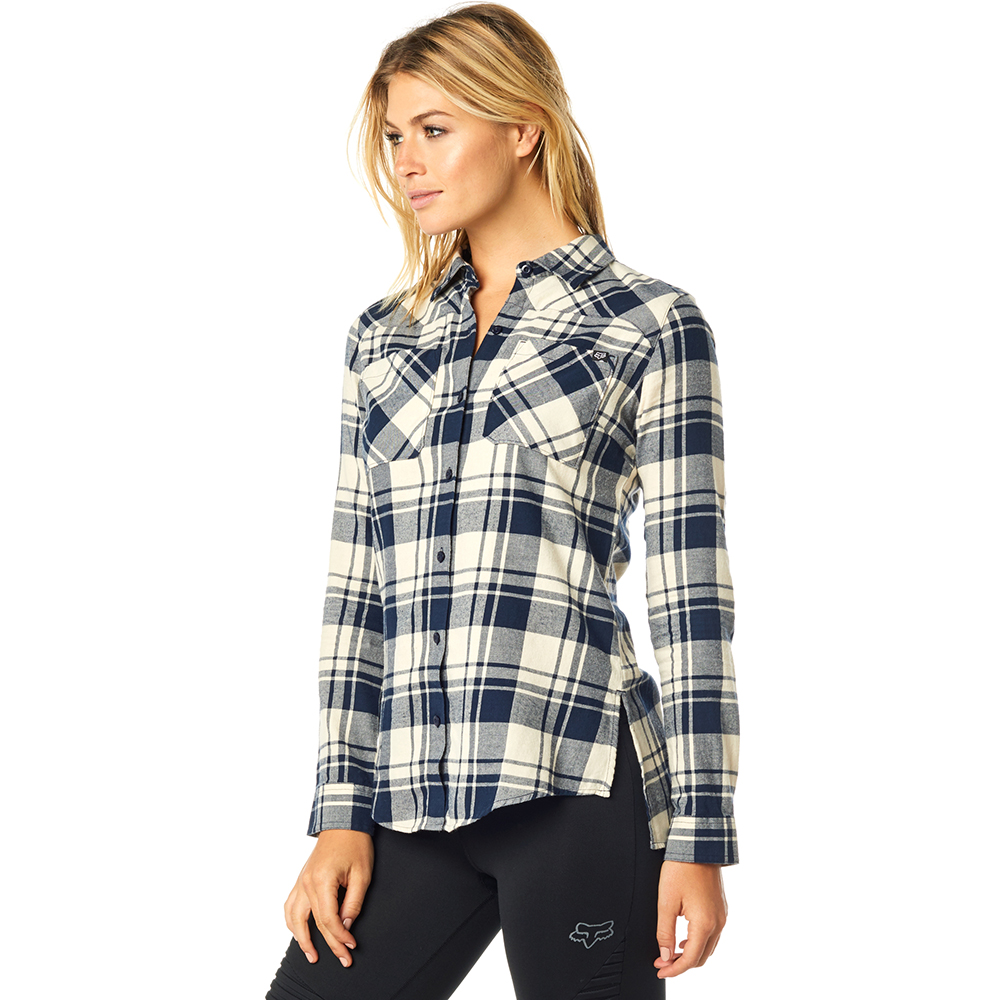 Fox Flown Flannel Shirt Ladies Sand - Image 2