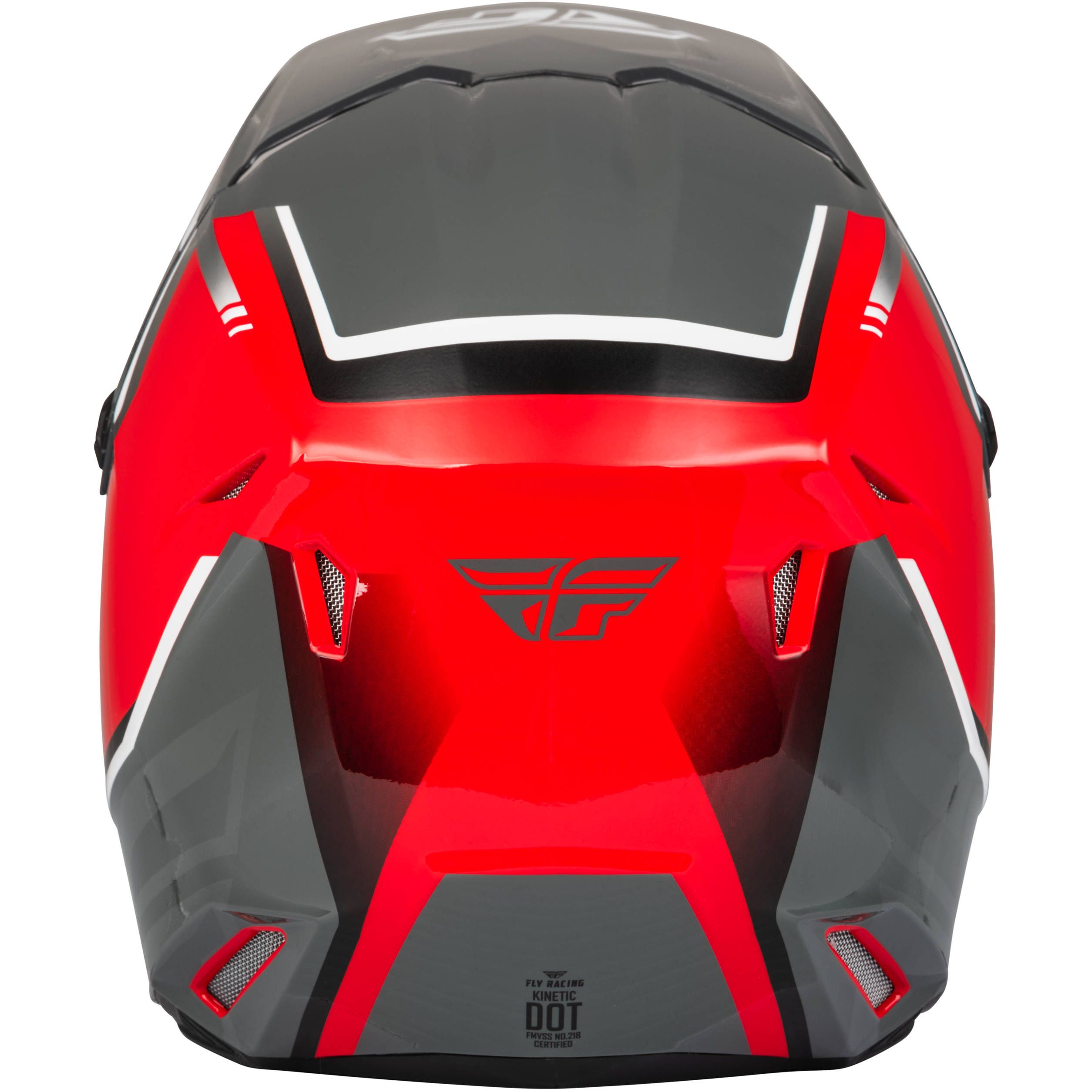Fly Kinetic Vision Motocross Helmet Red/Grey - Image 2