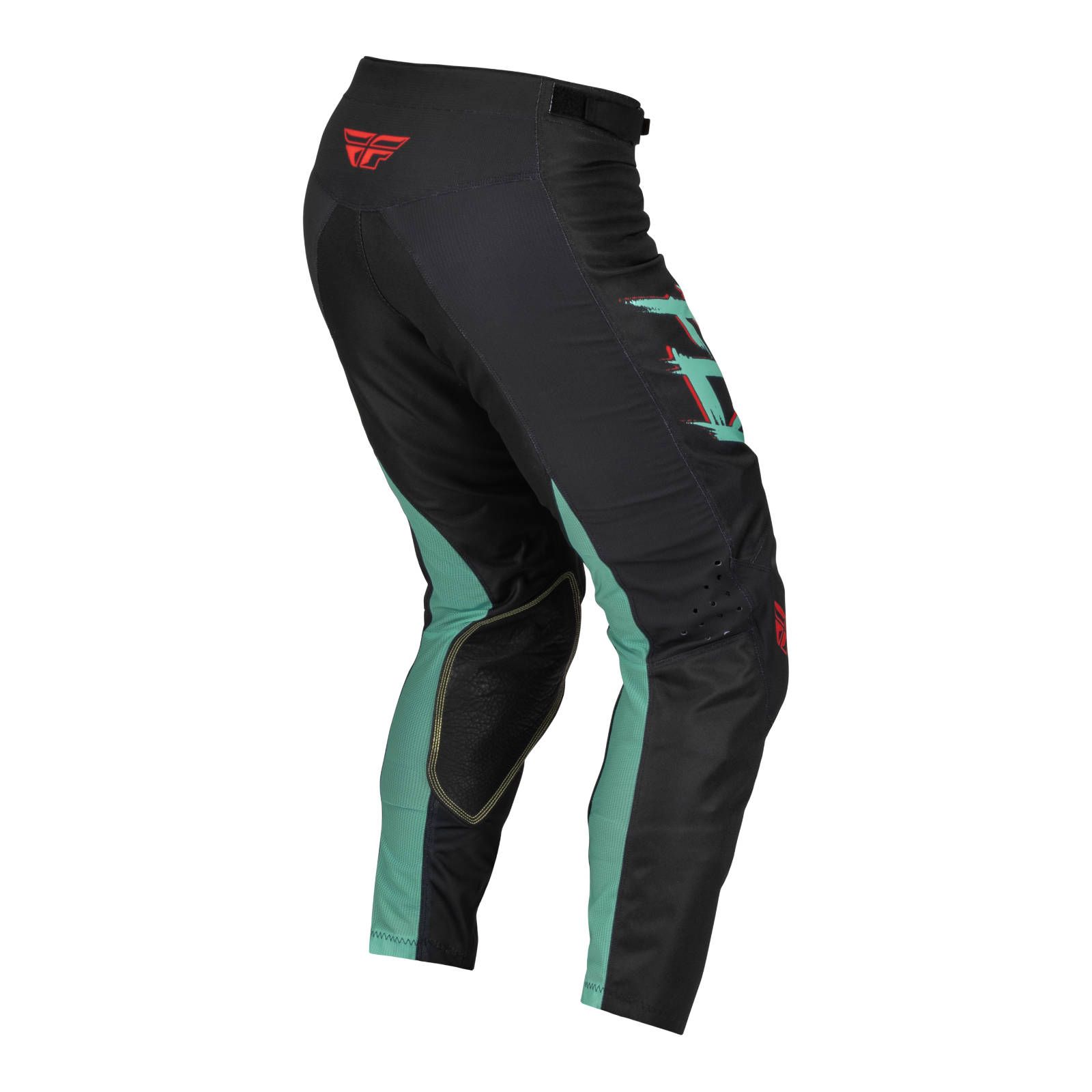 Fly Kinetic SE Rave Motocross Pants Black/Mint/Red - Image 4