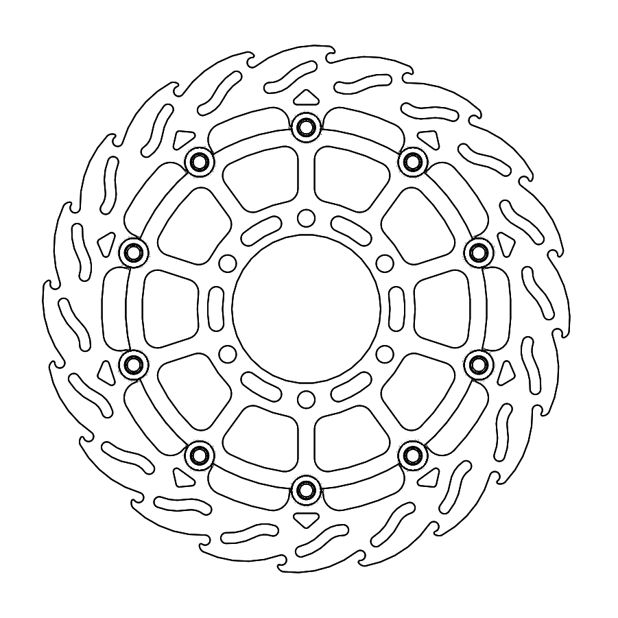 BRAKE DISC FRONT MOTO MASTER FLAME FLOATING HUSQVARNA KTM - Image 1