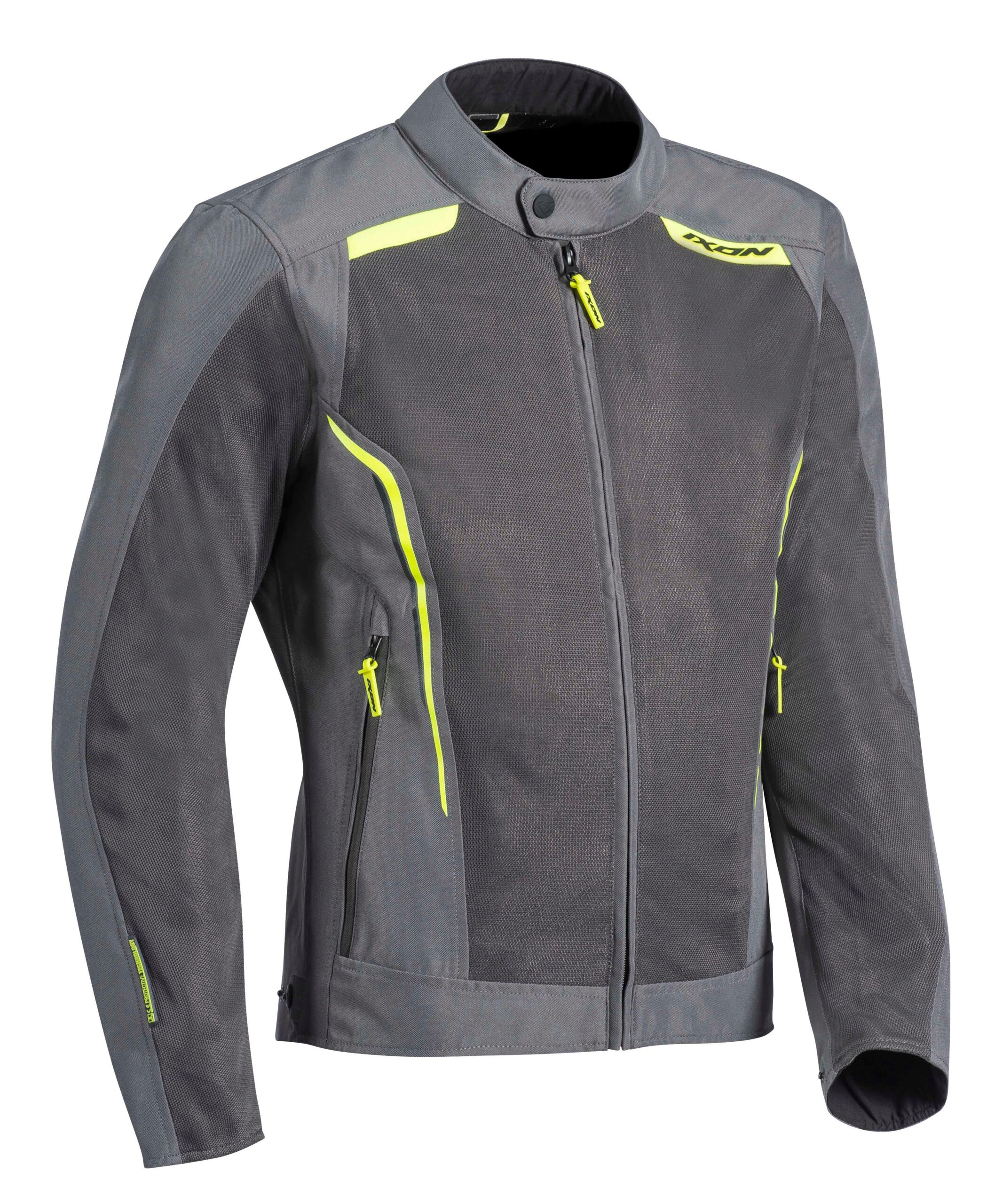 IXON COOL AIR TEXTILE JKT GRY/BRIGHT YEL XL - Image 1