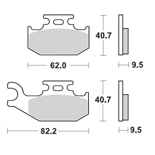 BRAKE PADS FRONT RIGHT MOTO MASTER PRO SINTERED CAN-AM OUTLANDER - Image 1