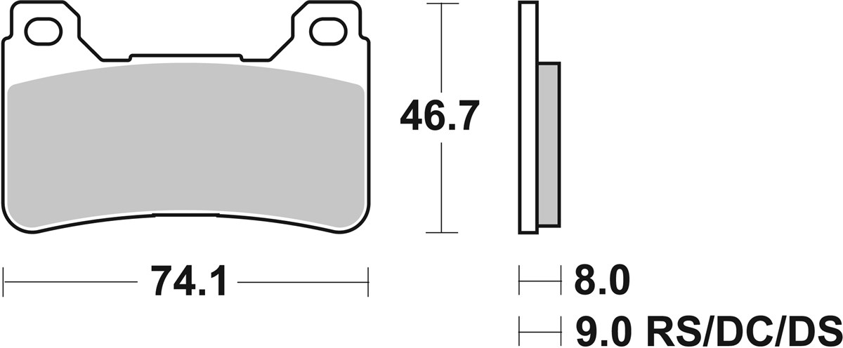 SBS 809DC Front Race Brake Pads - Image 1
