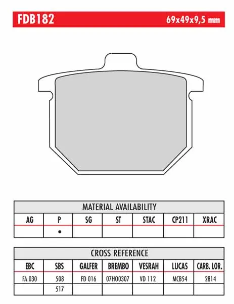 FERODO BRAKE BPADS 312ST