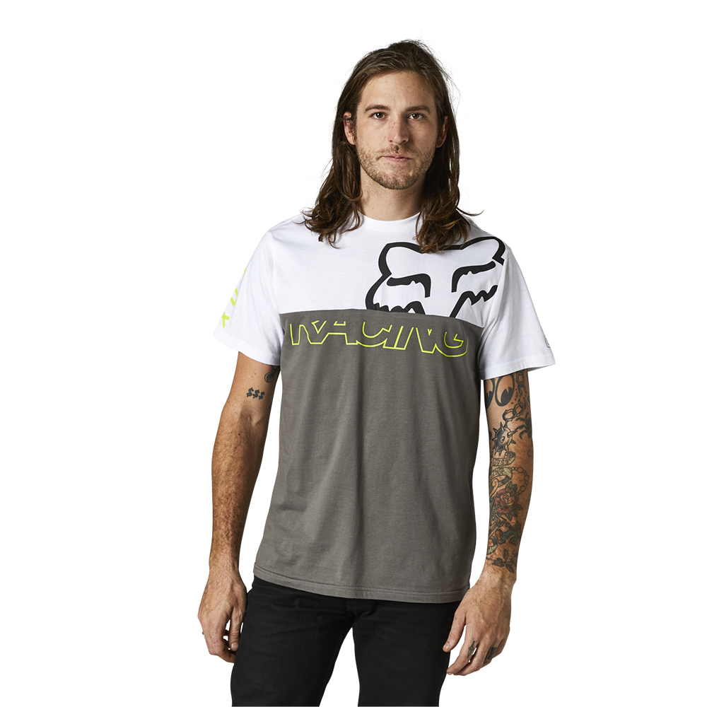 Fox Skew Crew White Tee - Image 1