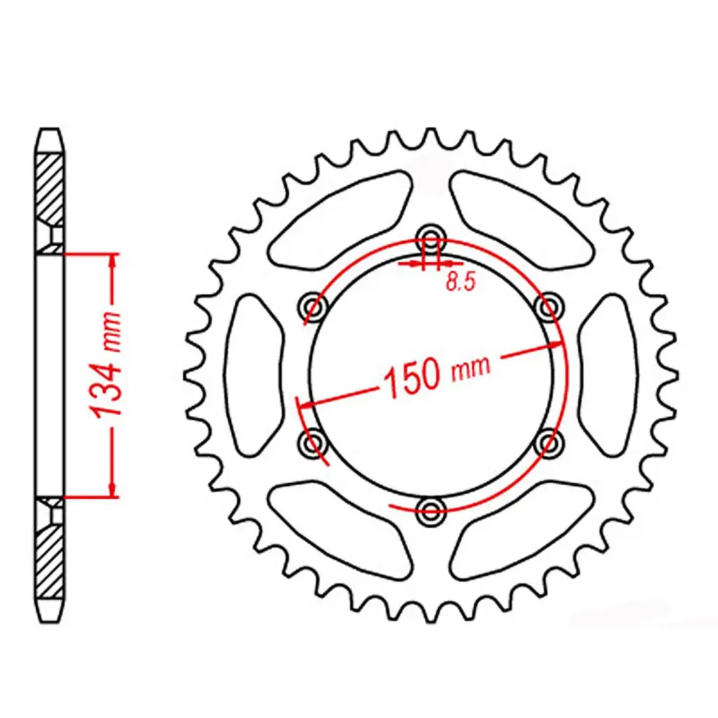 SPKT REAR OE STEEL 460 46T #520