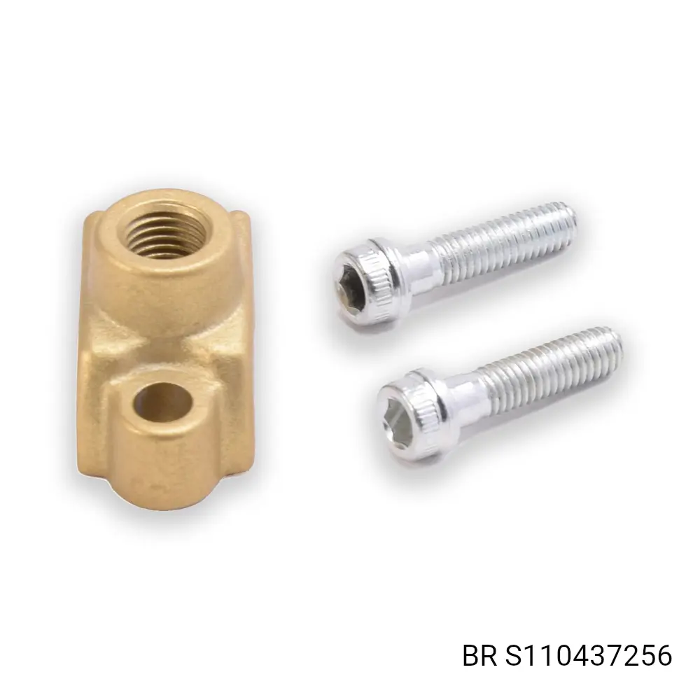 HORIZONTAL MASTER CYLINDER CLAMP GOLD MIRROR MOUNT 10mm RH THREAD