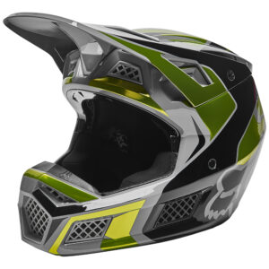 Motocross Helmet Fox V3 RS Mirer Flo Yellow - Image 2