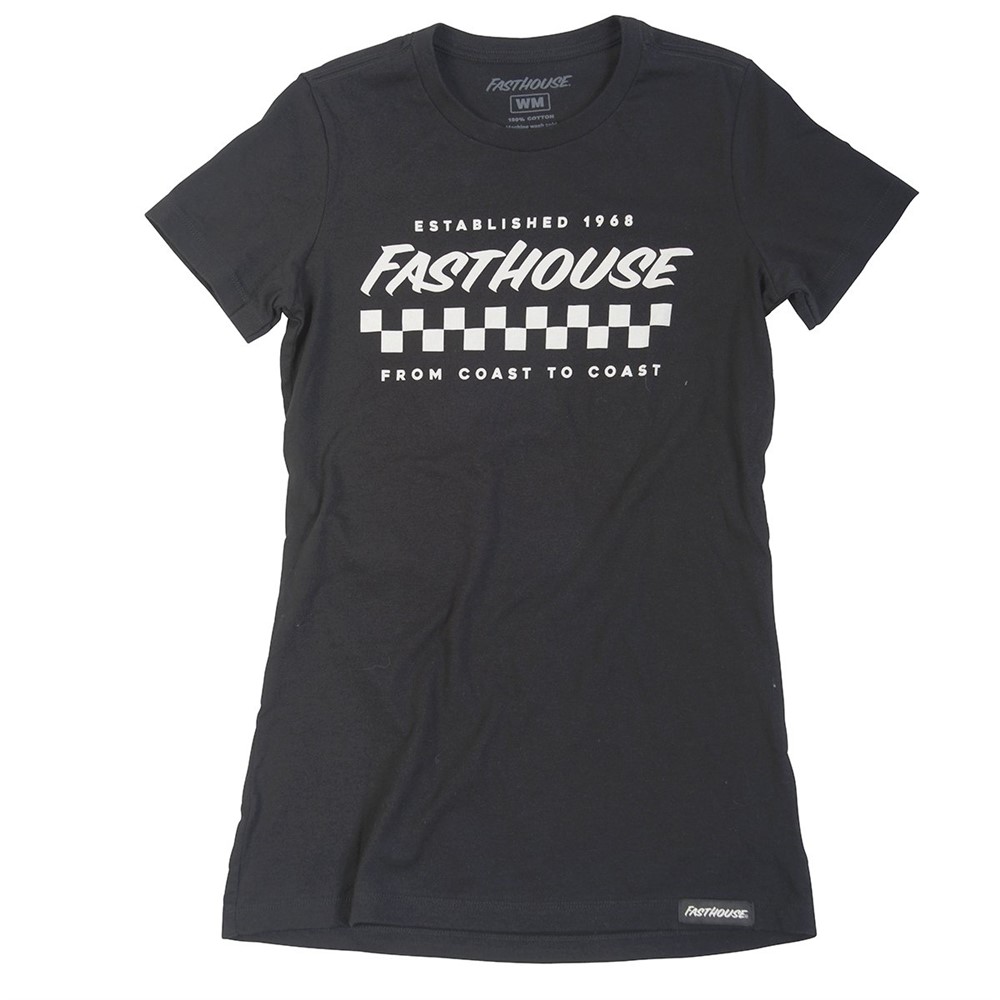 Fasthouse Womens Faction Tee Black - Image 1