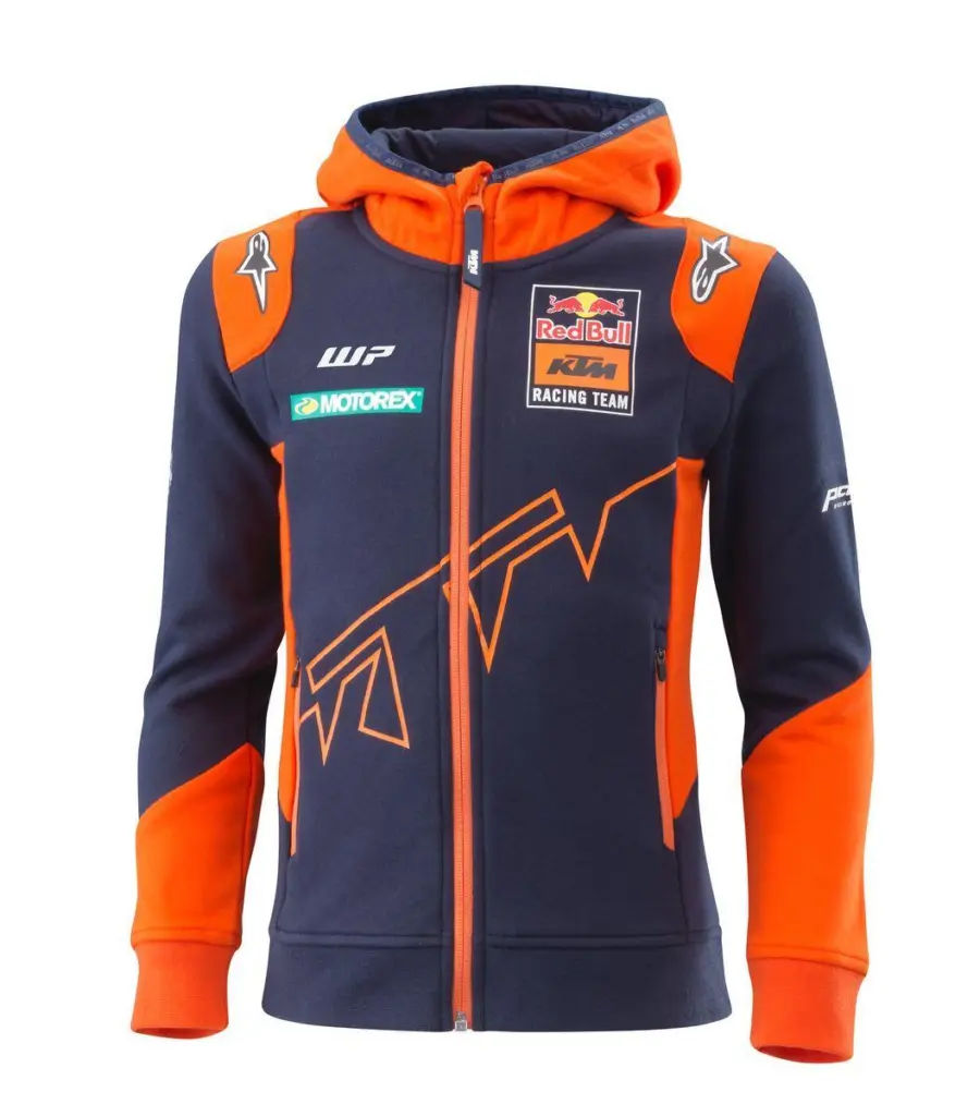 KTM Replica Team Zip Hoodie Kids Orange/Navy