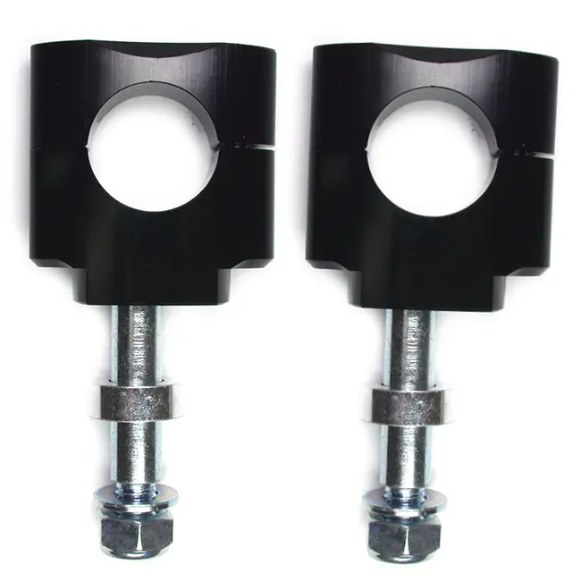 *7mm fatbar risers h/bar clamp Yam black Artrax            []