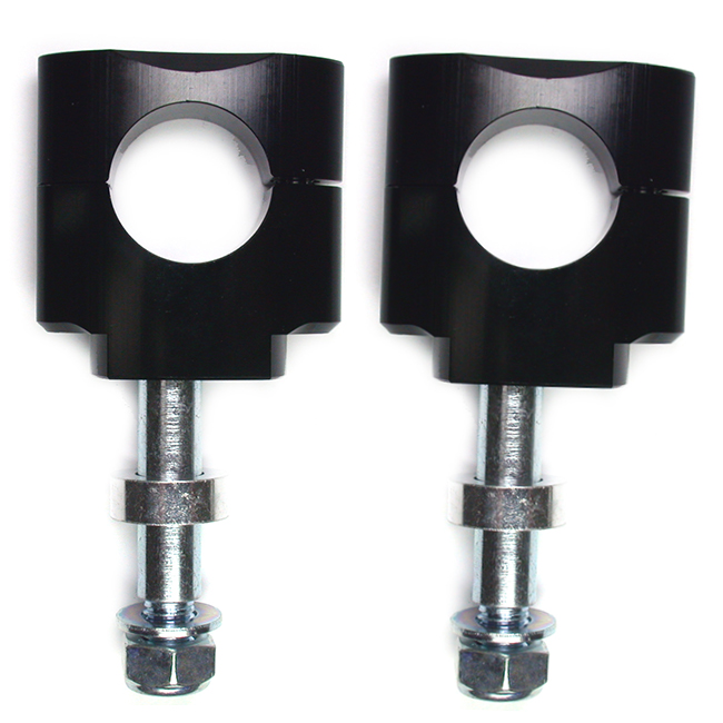 *7mm fatbar risers h/bar clamp Yam black Artrax            [] - Image 6