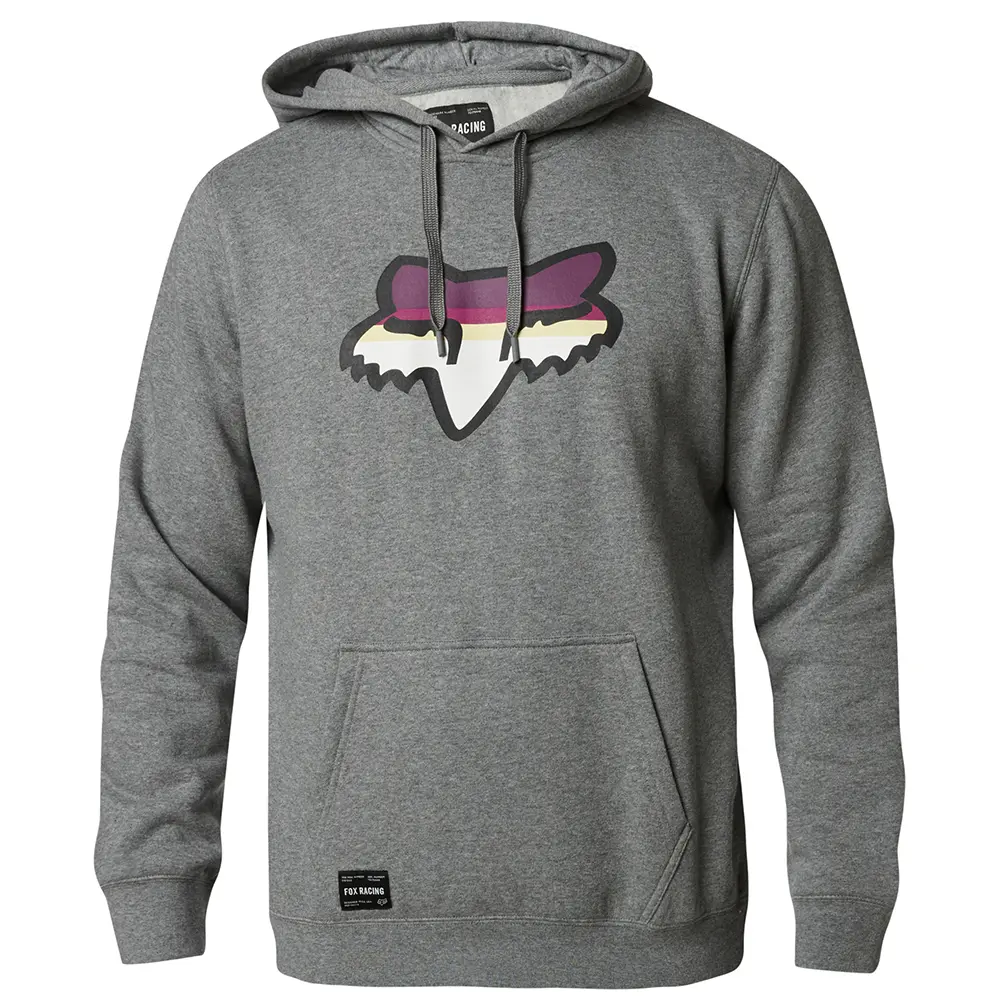 Hoodie Fox Head Strike Pullover Fleece Graphite
