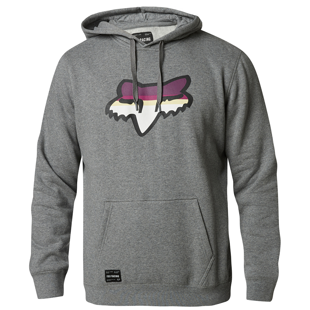 Hoodie Fox Head Strike Pullover Fleece Graphite - Image 1