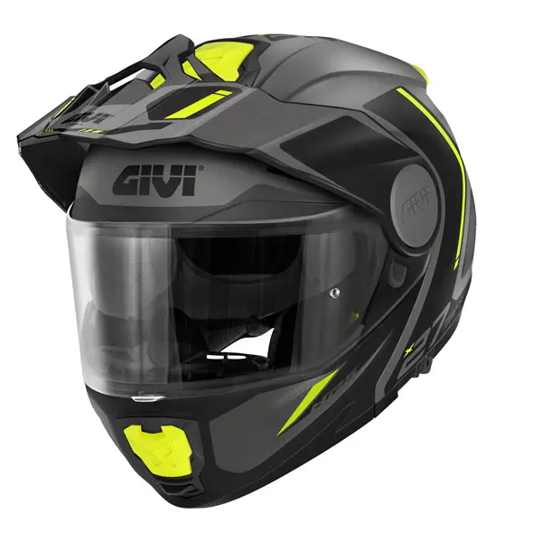 Givi HX27 Flip Front Helmet Tourer Matte Titanium/Yellow