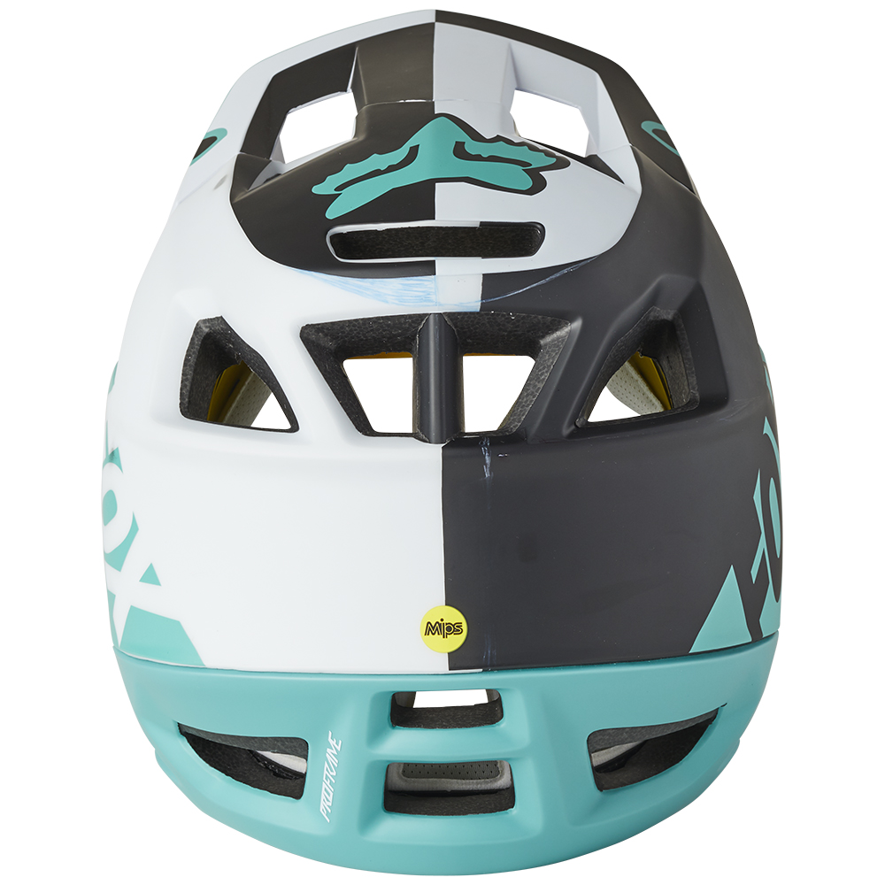 Fox Proframe Blocked Teal Mountain Bike Helmet - Image 2