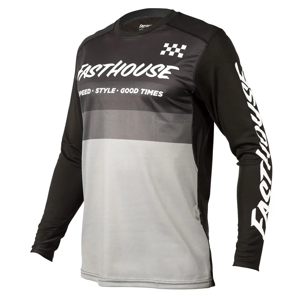 Fasthouse Youth Alloy Kilo Long Sleeve Jersey Black/Grey