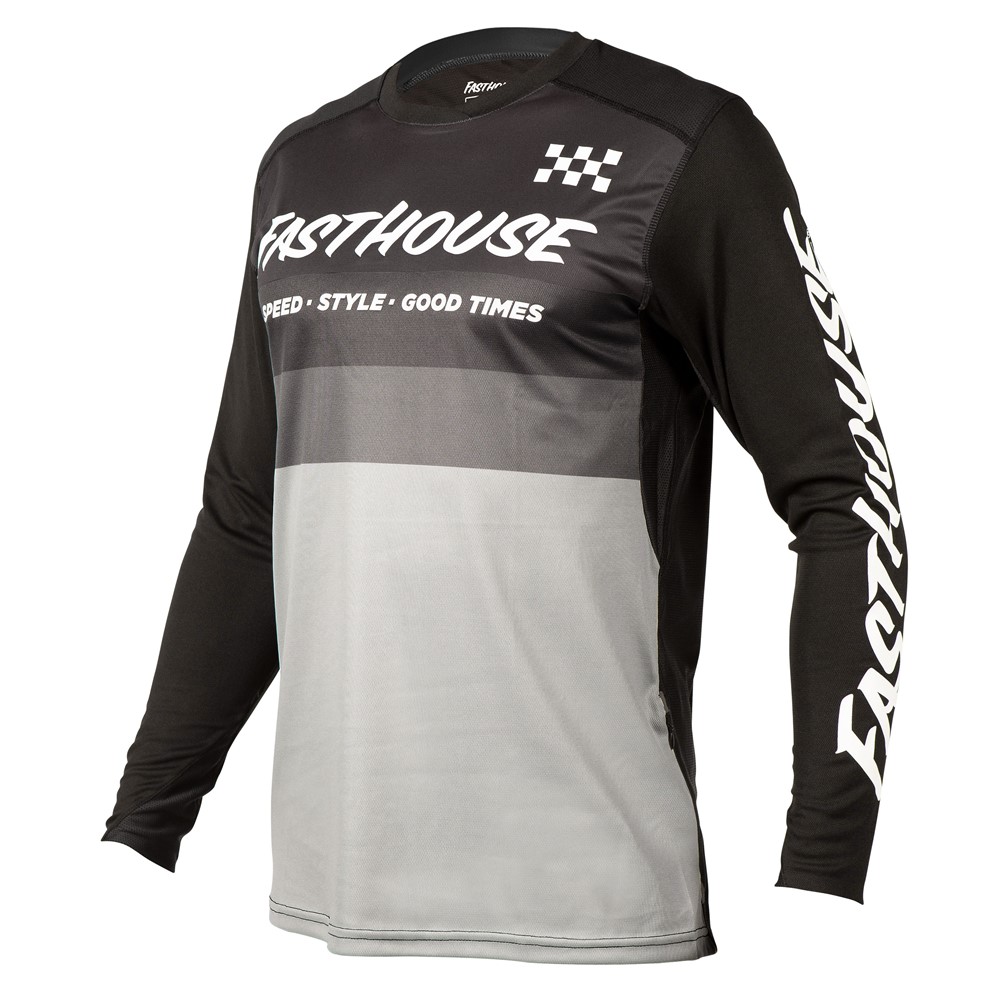 Fasthouse Youth Alloy Kilo Long Sleeve Jersey Black/Grey - Image 1