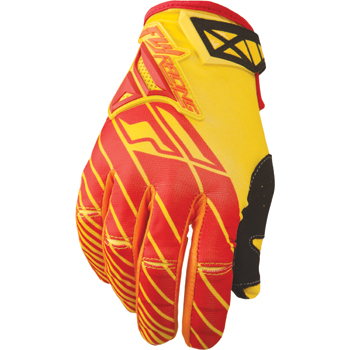Motocross Gloves Fly 2014 Youth Kinetic Red/Yellow - Image 1