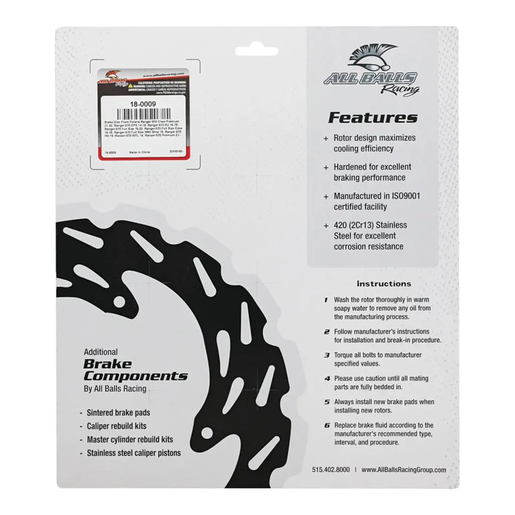 Brake Disc Front 18-0009