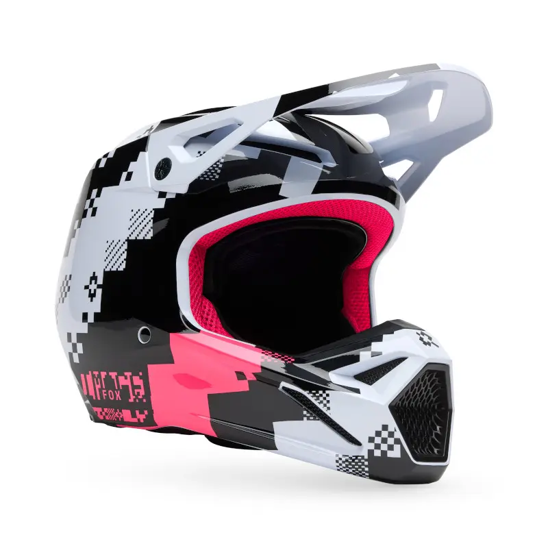 Fox V1 Digi Image Motocross Helmet Black/Pink