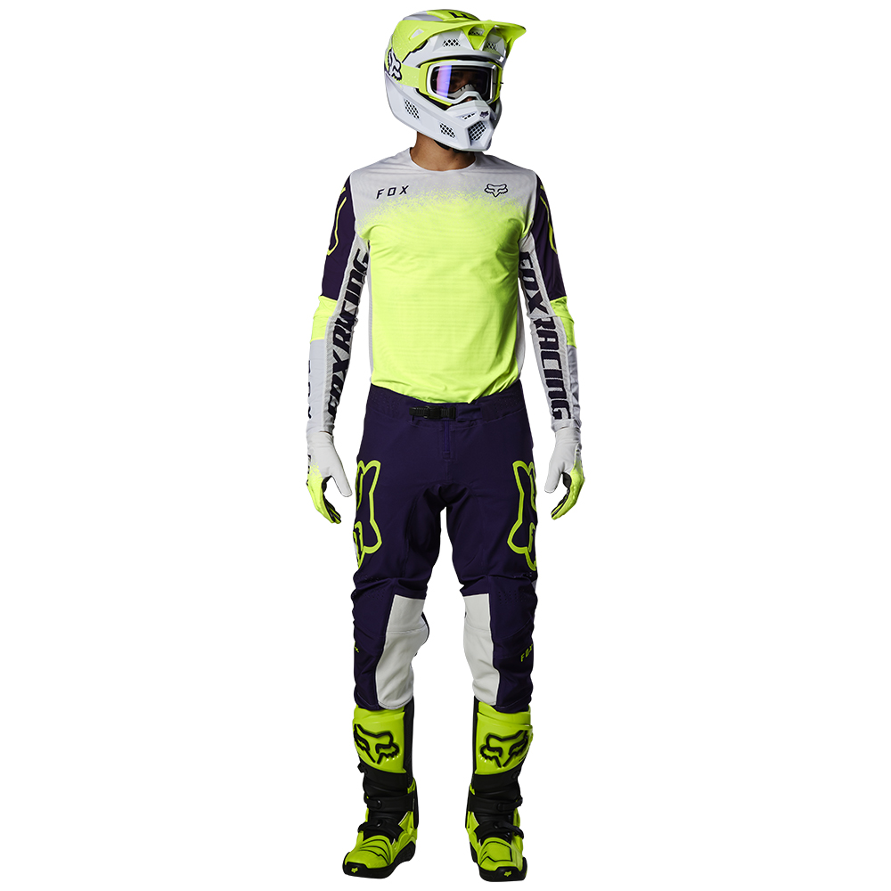 Motocross Pants Fox Flexair Honr Purple/Yellow - Image 4