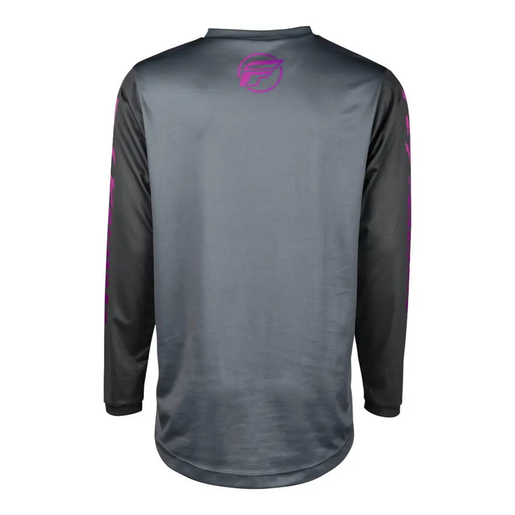 FLY Racing F-16 Motocross Jersey Youth Grey / Charcoal / Pink