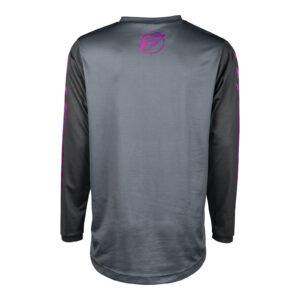 FLY Racing F-16 Motocross Jersey Youth Grey / Charcoal / Pink - Image 2