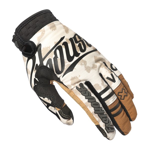 Fasthouse Elrod Stay Golden Motocross Gloves Chalk/Camel - Image 1