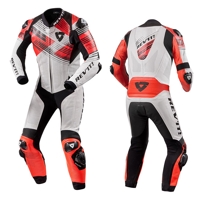REV'IT! Apex 1 pc Race Suit White-Black - Image 1