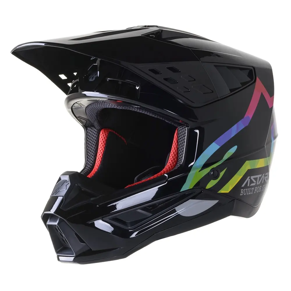 Alpinestars S-M5 Compass Black/Silver Hue Motocross Helmet