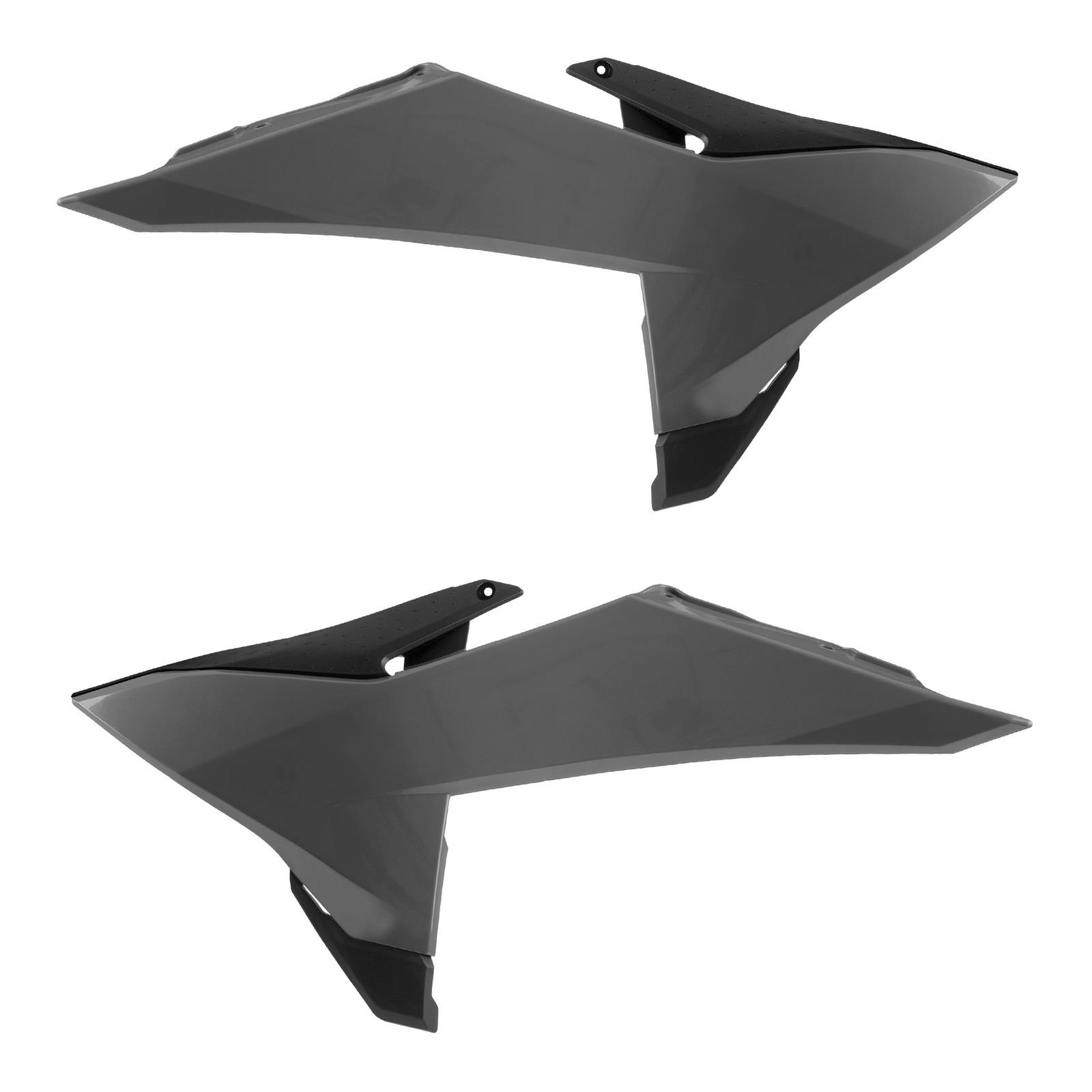 Polisport Radiator Scoops - KTM SX / SX-F / XC '25-On - Nardo Grey / Black - Image 1