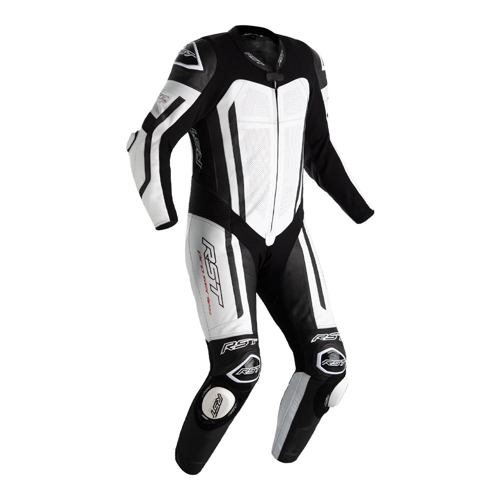 RST Pro Series CE 1-PC Race Suit White/Black - Image 1