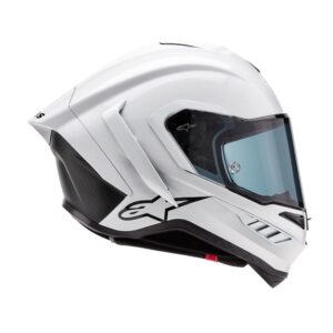 Alpinestars Supertech R10 Helmet Solid White Gloss/Matte Black - Image 5