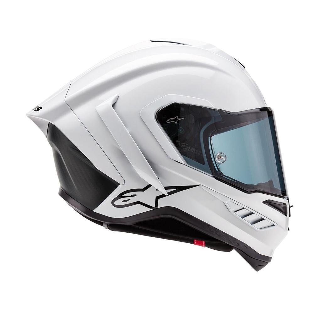 Alpinestars Supertech R10 Helmet Solid White Gloss/Matte Black - Image 5