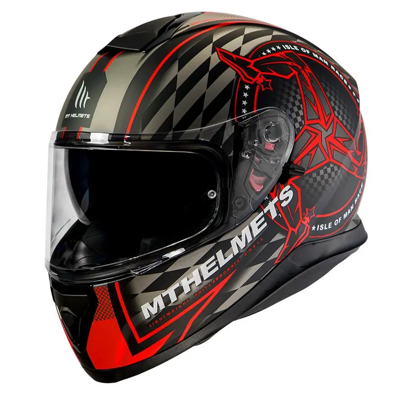 MT Thunder 3 SV Isle of Man Road Helmet Matte Red
