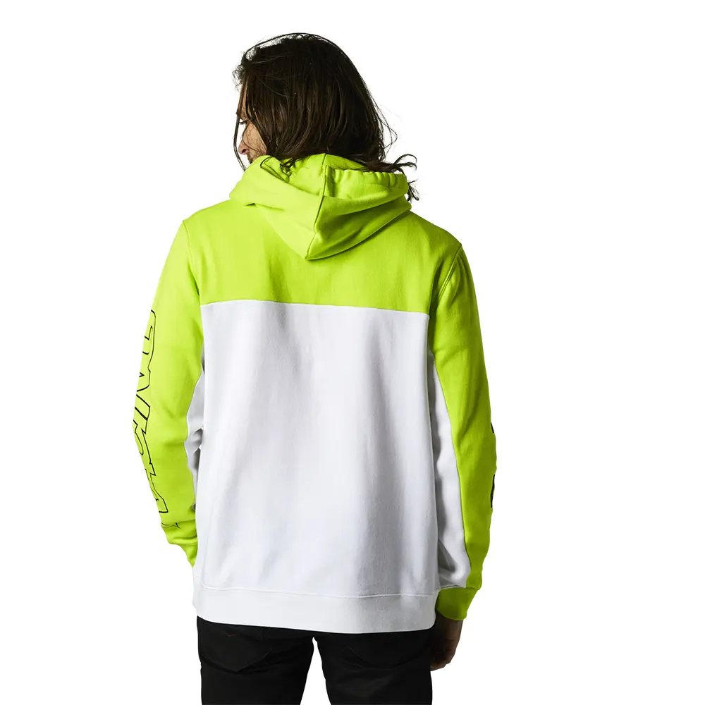 Fox Skew Pullover Yellow Fleece Hoodie