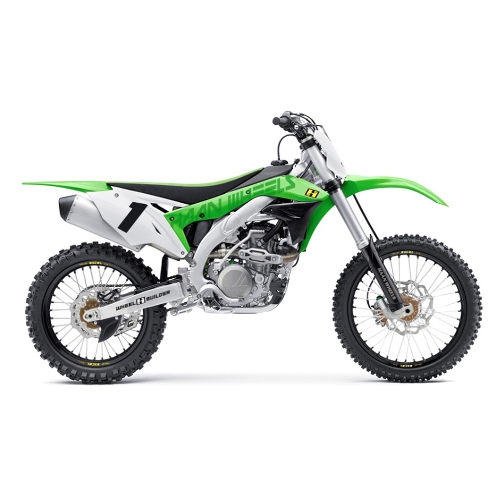 Haan Wheel KX/KXF 2003> Rear Black Rim/Magnesium Hub Silver Spokes/Black Nipples 19x1.85 - Image 1