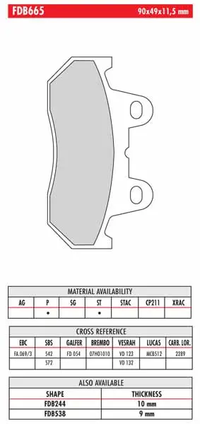 FERODO BRAKE BPADS