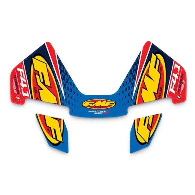 4.1 RCT Muffler Sticker Set FMF Titanium Blue Carbon Cap []